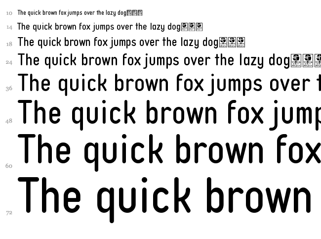 Typo Quik font waterfall